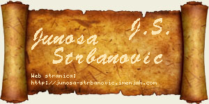 Junoša Štrbanović vizit kartica
